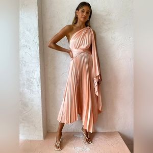 NWT Acler Coral Kalora Satin Dress Size 10